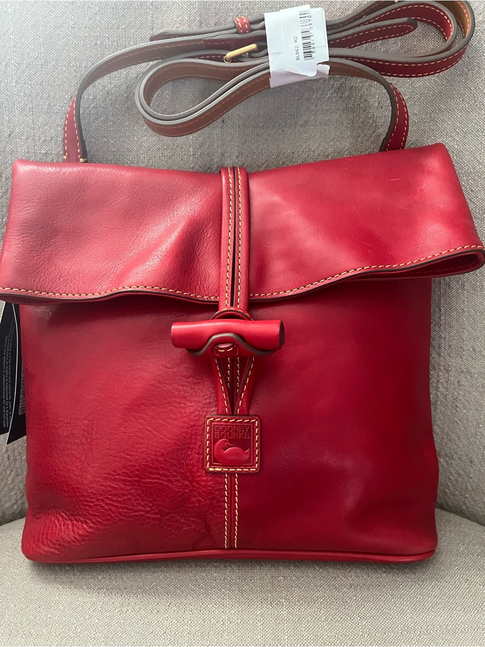 Dooney & Bourke Florentine Leather Toggle Crossbody Bag w/Defects